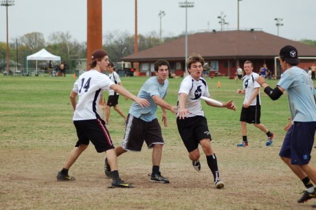 Senior Ben Scheiner and junior Derek Tinker go in for the gram during one of the team's recent tournaments. Photo courtesy of Ben Scheiner.